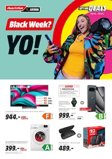 Waschmaschine im MediaMarkt Saturn Prospekt "Black Week? YO!" mit 20 Seiten (Wismar)