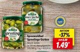 Spreelinge Gurken von Spreewaldhof für 1,49 € bei Lidl im Angebot Spreelinge Gurken von Spreewaldhof im aktuellen Lidl Prospekt