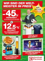 Möbelzentrum Pforzheim Prospekt für Angelbachtal: "WIR SIND DER WELTMEISTER IM PREIS", 8 Seiten, 06.06.2026 - 27.06.2026