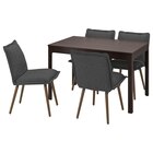 Tisch und 4 Stühle dunkelbraun/Kilanda dunkelgrau Angebote von EKEDALEN / KLINTEN bei IKEA Oberhausen für 518,96 €