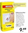 Kalkzement-Putz bei BayWa Bau- und Gartenmärkte im Prospekt "" für 9,49 €