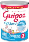 Optipro 3 Croissance Dès 12 Mois - Guigoz dans le catalogue Intermarché Super
