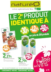 Catalogue Magasins Bio NaturéO en cours à Essey-lès-Nancy et alentours, "Le 2e produit identique à 30% 40% 50%", 20 pages, 18/09/2024 - 13/10/2024