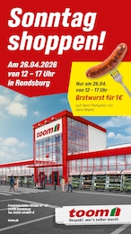 toom Baumarkt Prospekt für Ostenfeld: Sonntag shoppen!, 1 Seite, 26.04.2026 - 26.04.2026