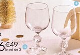 Verres à pied Matignon 19 cl ou 23 cl en promo chez Carrefour Montbéliard à 6,49 €