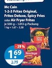 1-2-3 Frites Original Frites Deluxe, Spicy Fries oder Air Fryer Frites bei V-Markt im Günzburg Prospekt für 1,69 €