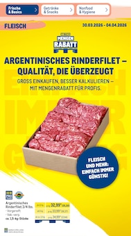 Rindfleisch im METRO Prospekt "Wochenangebote" mit 54 Seiten (Chemnitz)