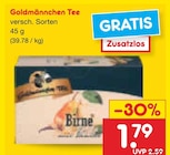 Tee im Angebot bei Netto Marken-Discount in Pirna Tee Angebote von Goldmännchen Tee bei Netto Marken-Discount Pirna für 1,79 €