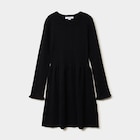 Robe tricot évasée manches longues noir fille dans le catalogue La Halle