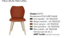 Chaise Edito - Gautier à Aix-en-Provence Chaise Edito en promo chez Gautier Aix-en-Provence à 249,00 €