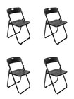 Klappstuhl, 4er Set, Stahl/Polypropylen, schwarz Angebote von aro bei METRO Stendal für 32,00 €