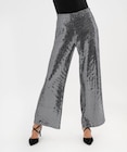 Pantalon large à paillettes femme - GEMO en promo chez Gémo La Rochelle à 29,99 €