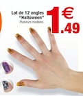 Lot de 12 ongles halloween - Bazarland à Amiens Lot de 12 ongles halloween en promo chez Bazarland Amiens à 1,49 €