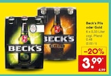 Pils im Angebot bei Netto Marken-Discount in Limburg Pils Angebote von Beck's bei Netto Marken-Discount Limburg für 3,99 €