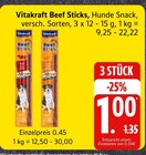 Beef Sticks im Angebot bei EDEKA in Seevetal Beef Sticks Angebote von Vitakraft bei EDEKA Seevetal für 1,00 €