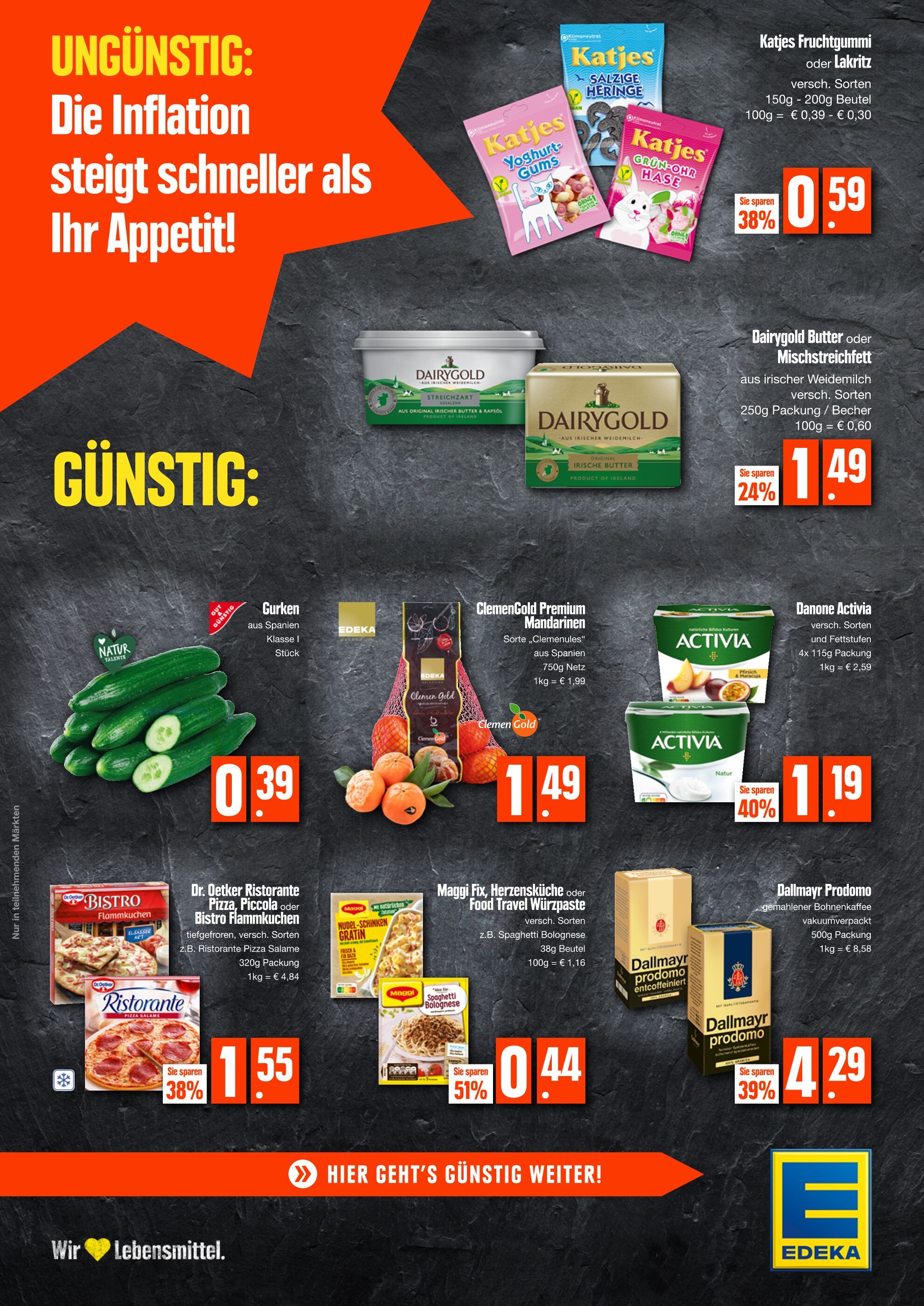 EDEKA Prospekt für Wedel mit 1 Seite EDEKA Prospekt für Wedel: "Aktuelle Angebote", 1 Seite, 22.11.2021 - 27.11.2021