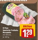 Spanische Truthahn-Mortadella mit Oliven Angebote von El Pozo bei REWE Hanau für 1,29 €