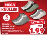 Sneakersocken im Kaufland Prospekt Sneakersocken von ESMARA/ESMARA MEN im aktuellen Kaufland Prospekt für 1,99 €