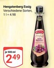Aktuelles Essig Angebot bei GLOBUS in Duisburg ab 2,49 €