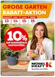 Möbel Kraft Prospekt für Egestorf: "GROSSE GARTEN RABATT-AKTION!", 1 Seite, 13.03.2025 - 16.03.2025