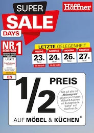 Höffner Prospekt für Braak mit 1} Seite Höffner Prospekt für Braak: "HÖFFNER SUPEFR SALE", 1 Seite, 21.05.2025 - 27.05.2025
