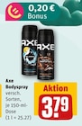 Bodyspray Axe Angebote von Axe bei REWE Velbert für 3,79 €