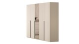 Kleiderschrank mit Spiegel 230 cm Beige-Kaschmir - 5-türig - FAVORITA Angebote bei Die Möbelfundgrube Homburg für 479,99 €