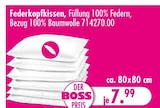 Federkopfkissen für 7,99 € bei SB Möbel Boss im Angebot Federkopfkissen im aktuellen SB Möbel Boss Prospekt