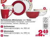 Kaffeebecher, Müslischale oder Teller Angebote bei E center Dreieich für 2,49 €