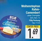 Weihenstephan im EDEKA Prospekt Rahm-Camembert von Weihenstephan im aktuellen EDEKA Prospekt für 1,69 €