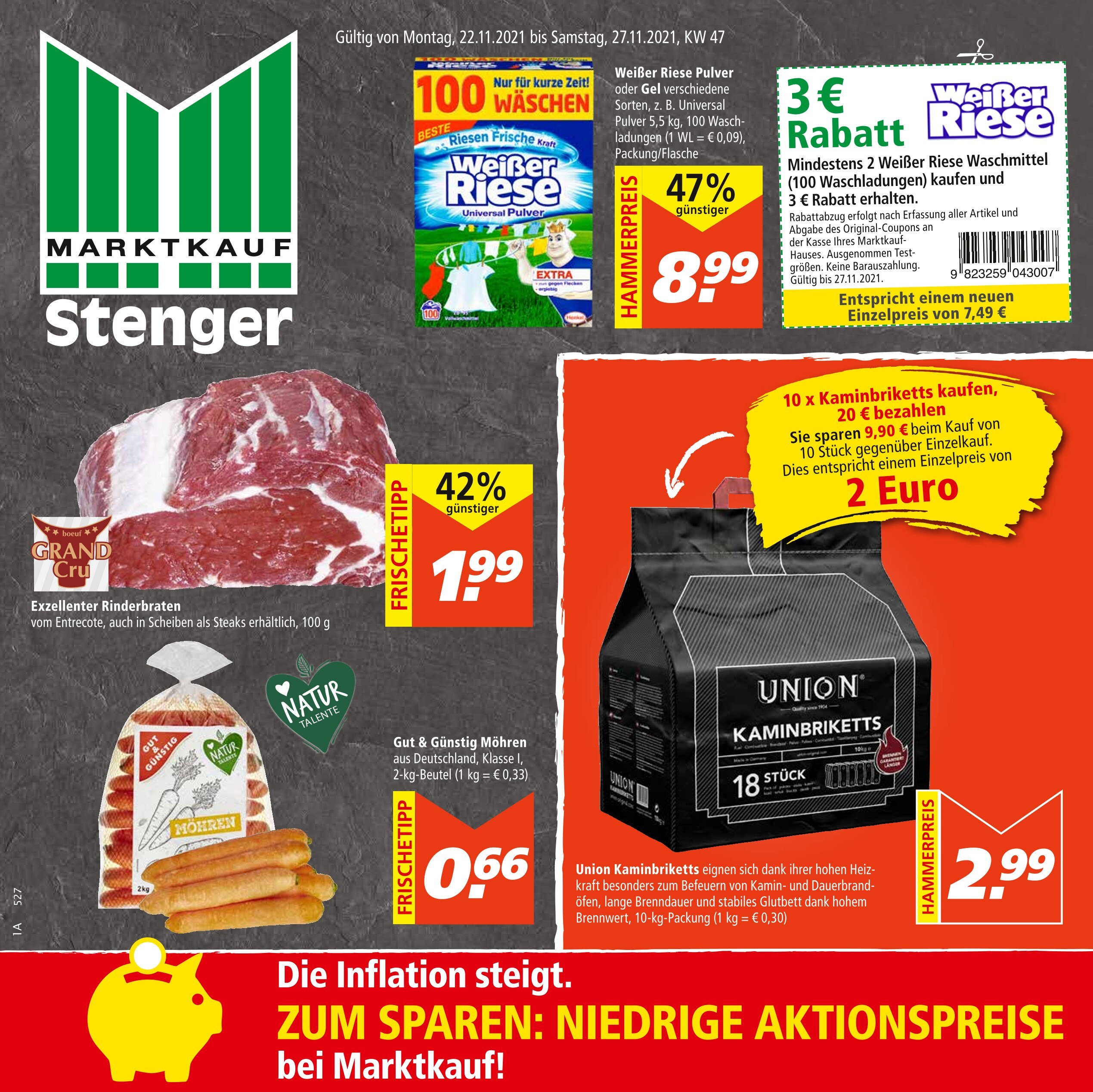 Marktkauf Prospekt für Rothenbuch mit 48 Seiten Marktkauf Prospekt für Rothenbuch: "Aktuelle Angebote", 48 Seiten, 22.11.2021 - 27.11.2021