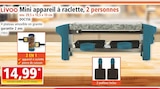 Mini appareil à raclette, 2 personnes - LIVOO dans le catalogue Norma