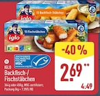 Backfisch-Stäbchen von Iglo im aktuellen ALDI Nord Prospekt für 2,69 €