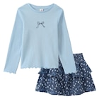 Mädchen Set aus Langarmshirt und Rock bei Ernstings family im Barnstorf Prospekt für 19,99 €