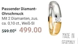 Passender Diamant-Ohrschmuck bei GLOBUS im Hoyerswerda Prospekt für 499,00 €