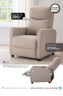 Relaxsessel im Kabs Prospekt "FRÜHLINGSRABATTE BIS ZU 45%" mit 60 Seiten (Leipzig)