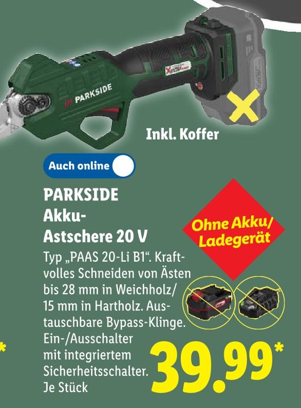 Akku-Astschere 20 V