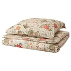 Aktuelles Bettwäsche-Set, 2-teilig helles Graubeige/bunt 155x220/80x80 cm Angebot bei IKEA in Duisburg ab 29,99 €