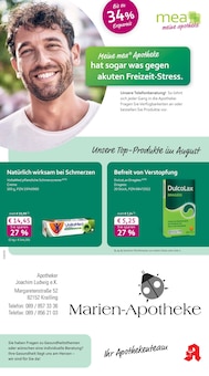 mea - meine apotheke Prospekt der KW 33 "Unsere August-Angebote" Aktueller mea - meine apotheke Prospekt "Unsere August-Angebote" Seite 1 von 4 Seiten