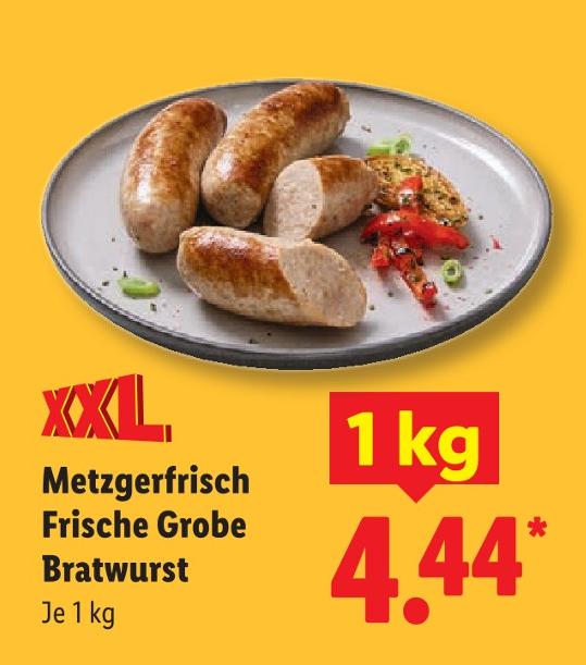 Metzgerfrisch Frische Grobe Bratwurst