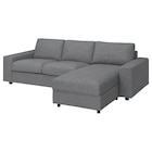 3er-Bettsofa mit Récamiere mit breiten Armlehnen/Lejde grau/schwarz mit breiten Armlehnen/Lejde grau/schwarz im Angebot bei IKEA in Hannover 3er-Bettsofa mit Récamiere mit breiten Armlehnen/Lejde grau/schwarz mit breiten Armlehnen/Lejde grau/schwarz Angebote von VIMLE bei IKEA Hannover für 1.599,00 €