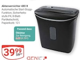 Aktenvernichter 480 X im Angebot bei GLOBUS in Hanau Aktenvernichter 480 X Angebote von GENIE bei GLOBUS Hanau für 5,99 €