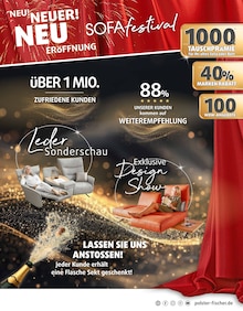 Aktueller Polstermöbel Fischer Prospekt "NEU! NEUER! NEU-ERÖFFNUNG" Seite 2 von 31 Seiten