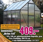 Gewächshaus „Mythos 6x8“ für 409,00 € bei Hornbach im Angebot Gewächshaus „Mythos 6x8“ im aktuellen Hornbach Prospekt