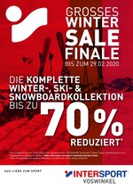 INTERSPORT Prospekt "Grosses Winter Sale Finale", 1 Seiten, für Leverkusen, 19.02.2020 - 29.02.2020 INTERSPORT Prospekt "Grosses Winter Sale Finale", 1 Seiten, für Leverkusen, 19.02.2020 - 29.02.2020