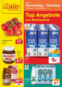 Nutella im aktuellen Netto Marken-Discount Prospekt (Weimar) Nutella im Netto Marken-Discount Prospekt "Aktuelle Angebote" mit 74 Seiten (Weimar)
