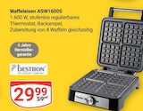 Waffeleisen ASW1600S im Angebot bei GLOBUS in Saarlouis Waffeleisen ASW1600S Angebote von Bestron bei GLOBUS Saarlouis für 29,99 €