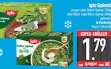Junger oder Rahm-Spinat im EDEKA Prospekt Junger oder Rahm-Spinat von iglo im aktuellen EDEKA Prospekt für 1,79 €