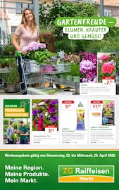 Aktueller ZG Raiffeisen Prospekt mit Pflanzen, "GARTENFREUDE - BLUMEN, KRÄUTER UND GEMÜSE!", Seite 1