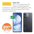 Note 70T von realme im aktuellen V-Markt Prospekt für 89,90 €